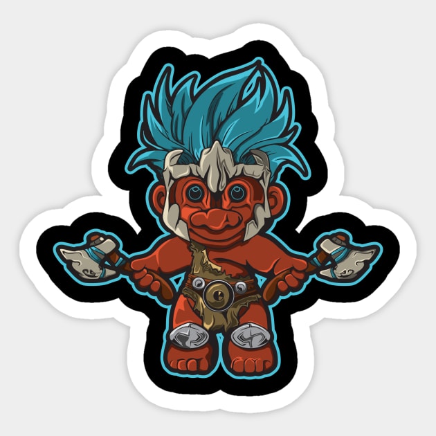 Troll Warlord Sticker by exit65